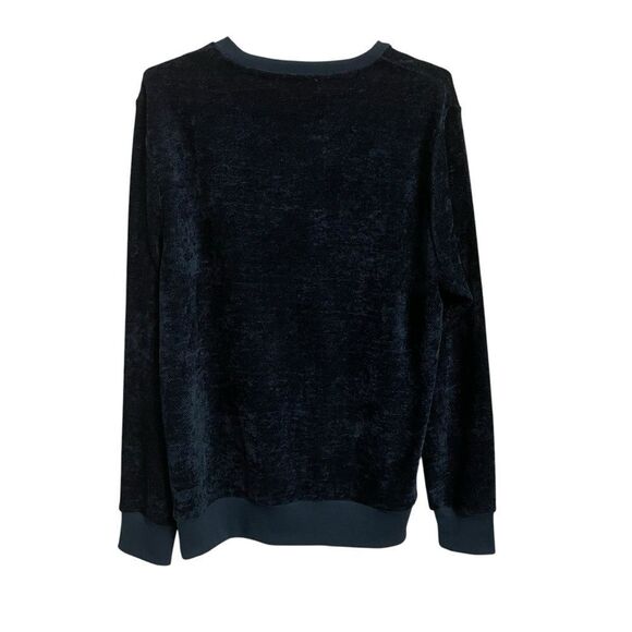 LA Panoplie Velour Eponge Sweatshirt in Duck Blue Size XL - Picture 6 of 8